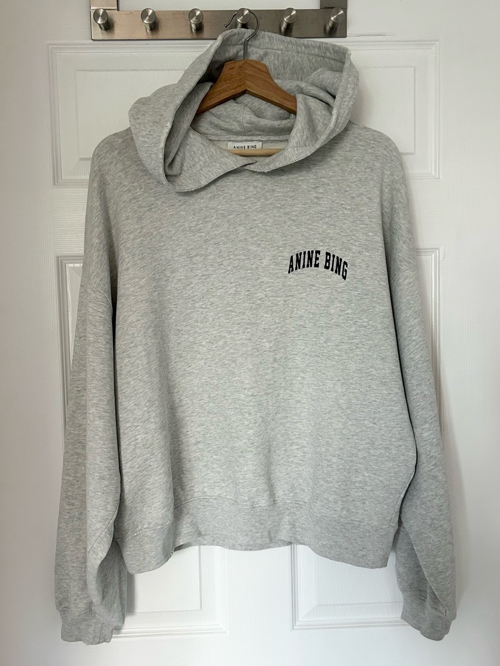 Anine Bing Light Grey Alec Hoodie - size S